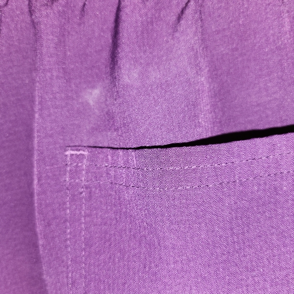 Heartsoul Heart Breaker Drawstring Eggplant Plus Size Scrub Pant - Picture 7 of 9